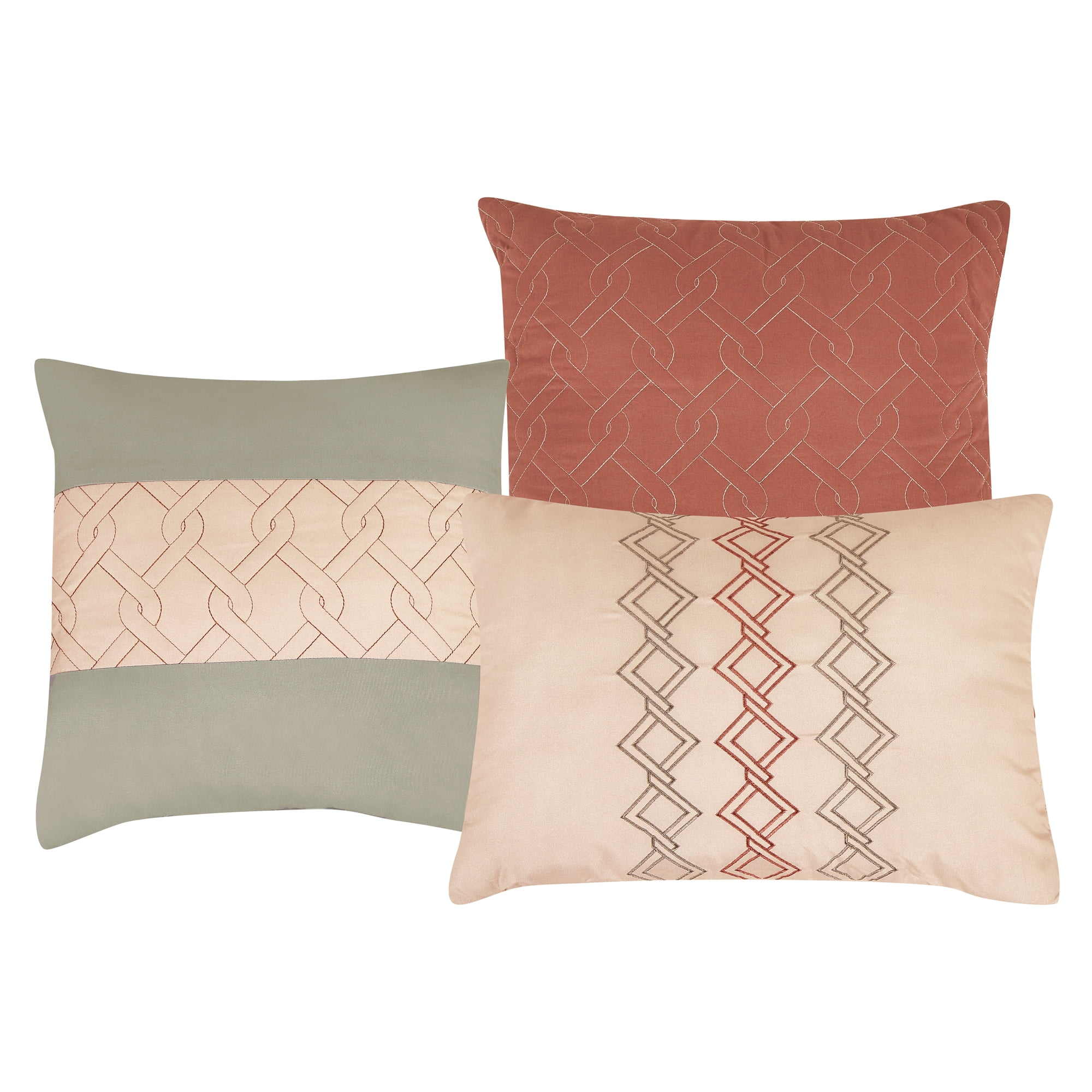 EvJK 6-Piece Comforter Set – Quilted Design Soft & Cozy Comforter with Matching Shams and Decorative Cushions, King