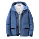 thumbnail image 1 of Hombres Sólido Casual Espesar Con Capucha Cremallera Multi Bolsillo Mantener Caliente Chaqueta Abrigos Pompotops oipoqjl21123, 1 of 3