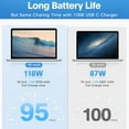 thumbnail image 3 of MacBook Pro Charger USB C Power Adapter,Compatible with MacBook Air MacBook Pro 17/16/15/14/13 inch [2020-2026], M1-M5 Laptop for Pad Pro and All USB C Devices, USB C to C Cable feet (6.7ft), 3 of 9