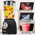 thumbnail image 2 of OMMO 1.5L Professional Blender for Kitchen, for Smoothies Frozen Drinks Ice Crush, Black, 2 of 8