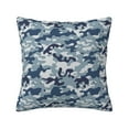 thumbnail image 1 of ZICANCN Geometric Blue Camouflage Throw Pillow Covers, Bed Couch Sofa Knit Decorative Pillow Covers for Living Room Farmhouse, 12"x12", 1 of 8
