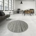 thumbnail image 4 of Ahgly Company Machine Washable Indoor Round Contemporary Sandstone Brown Area Rugs, 6' Round, 4 of 7