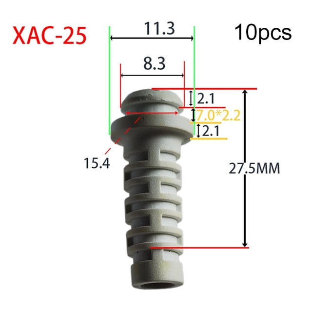 MYG 10pcs 3/4/5mm Cable Gland Connector Rubber Strain Relief Cord Boot Wire Sleeve