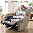 thumbnail image 2 of Overstuffed Recliner Chair for Adults, Home Theater Lounge Seating Armchair, Manual Reclining Reading Chair for Small Space Living Room Bedroom, Camel, 2 of 9