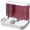 pink, variant on Automatic Pet Feeder, 2-in-1 Gravity Water Dispenser and Food Hopper with Transparent Window for Easy Monitoring