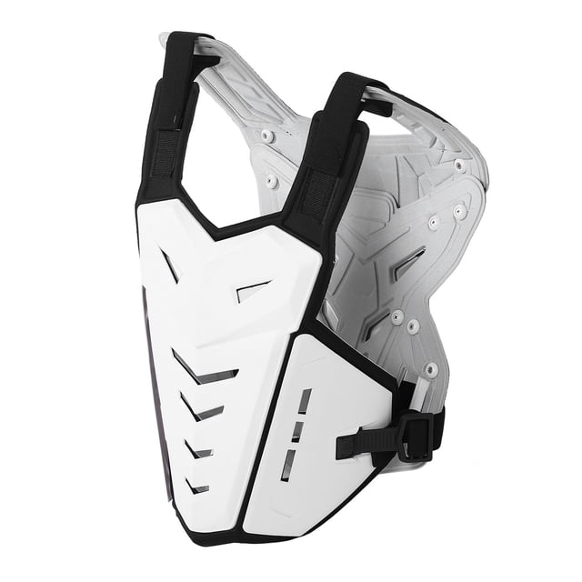 Protector De Pecho Para Espalda De Montar, Doble Protección, Chaleco De Armadura De Motocicleta De Tamaño Ajustable, Ligero, Forro De Espuma Que Absorbe Los Golpes Para Esquiar