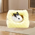 thumbnail image 1 of Nido cálido de invierno para animales pequeños, casa para cobayas, cueva de felpa suave y lavable, camas para hámster y escondite para erizos., 1 of 8