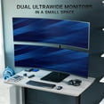 thumbnail image 4 of VIVO Dual Ultrawide Monitor Desk Stand, Mount for 2 Computer Screens up to 49", 4 of 8