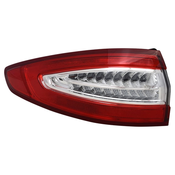 KAI New CAPA Certified Standard Replacement Driver Side Outer Tail Light Assembly, Fits 2013-2016 Ford Fusion