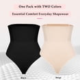 thumbnail image 3 of MANIFIQUE 2 Pieces Women Waist Cincher Girdle Tummy Slimmer Sexy Thong Panty Shapewear Seamless, 3 of 7