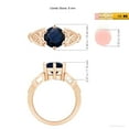 thumbnail image 5 of ANGARA Natural 2.2 Ct Solitaire Round Sapphire Celtic Knot Ring in 14K Rose Gold for Women (Size-8mm) | September Birthstone, Anniversary, Jewelry Gift for Women | Natural Blue Sapphire Ring, 5 of 10