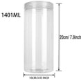 thumbnail image 2 of Triani 3Pcs Clear Plastic Jars with Lid 1401ml Round Wide Opening Storage Jar BPA Free Food Safe Airtight Food Storage Container Kitchen Household Craft Storage, 2 of 7