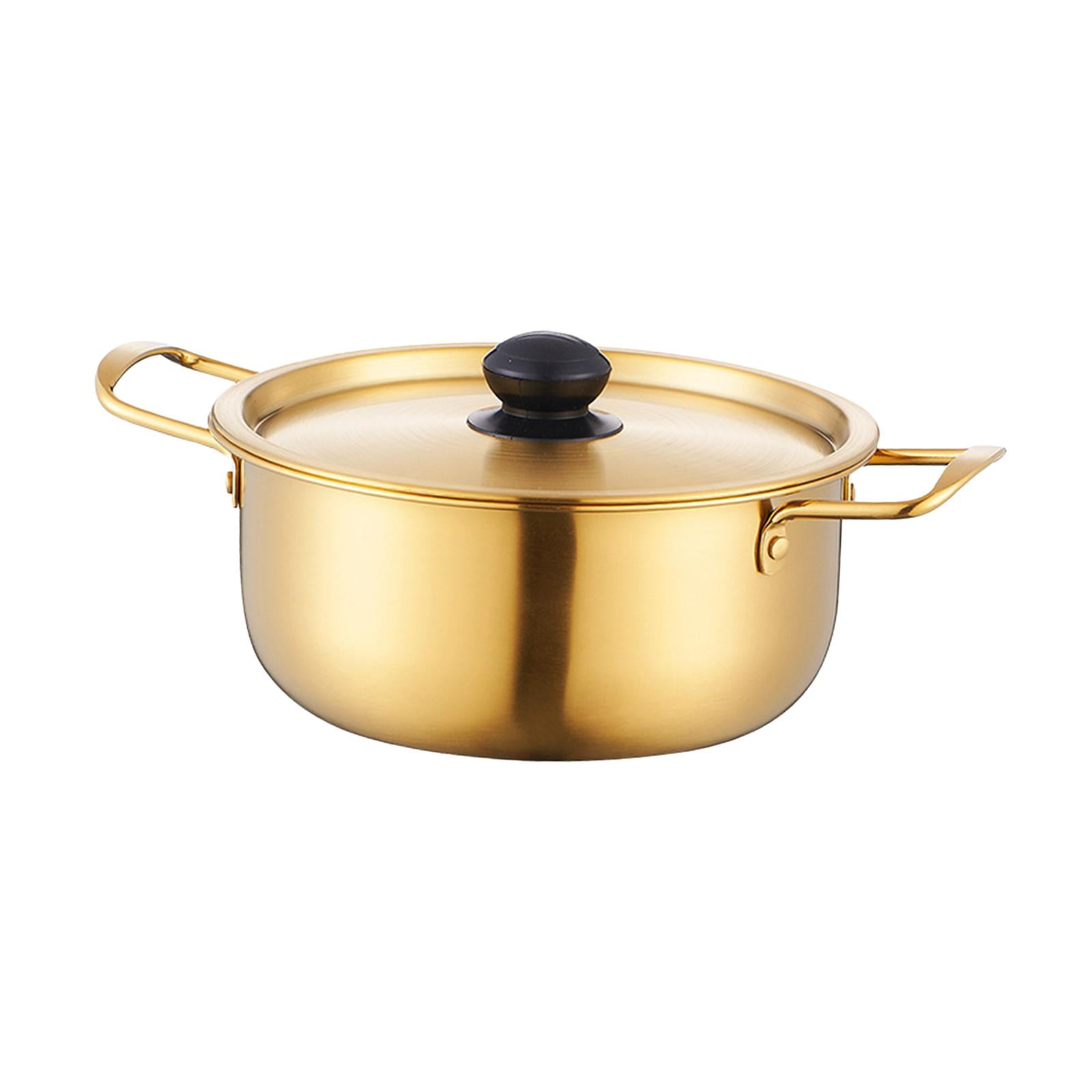 Esquirla Korean Ramen Pot, Instant Noodle Soup Pot, Multipurpose Pot with Handle Lid, Korean Noodle Pot, Ramyun Cooker for Curry Soup, Backyard 22cm