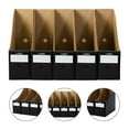 thumbnail image 2 of Set of 5 Office File Storage Holders, Magazine Organizers, and Document Storage Boxes for Desk and Workspace Organization, 2 of 7