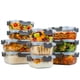 thumbnail image 1 of SELECTSHOP Set De 10 Recipientes De Vidrio Herm&eacute;ticos Contenedores Para Almacenamiento De Alimentos Con Tapas De Cierre F&aacute;cil y a Prueba De Fugas Toppers Microondas y Horno (10 P, 1 of 9