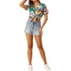 thumbnail image 2 of CAMISAS DE MUJER INSPIRADAS CHIC Hawaianas de Manga Corta Tropicales con Botones Florales M Blanca, 2 of 8