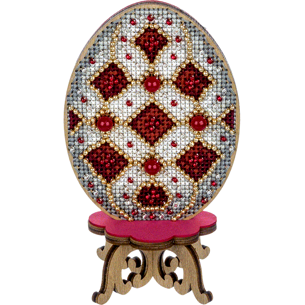 Cross-stitch kit on wood FLW-038