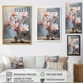 thumbnail image 4 of Designart "Pink White Magnolias love expression I" Floral Floater Framed Canvas Print, 4 of 7