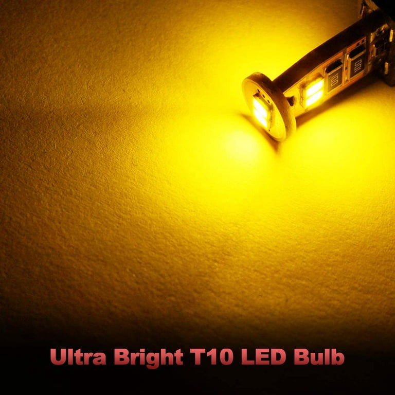 Yorkim Canbus 194 LED SR25 Bulb Amber Error Free 6-SMD Super