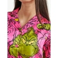 thumbnail image 3 of Justice x Grinch Girls Long Sleeve Notch Collar Sleep Top and Sleep Pants, 2-Piece, Sizes 4-18, 3 of 4