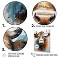 thumbnail image 3 of Designart "Urban Pop Art With A Cow" Animals Cow Floater Framed Wall Art Living Room, 3 of 5