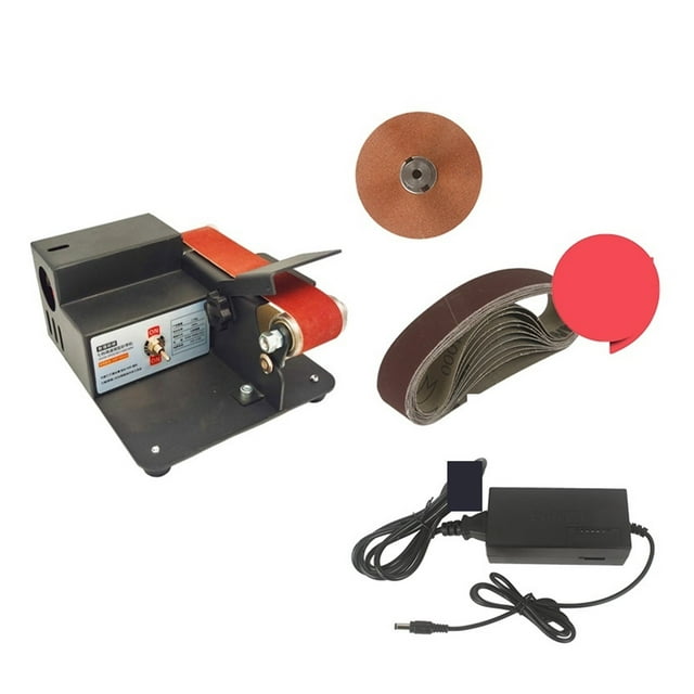 Mini Electric Belt Sander DIY Polishing Grinding Machine Knife Sharpener Multifunctional Grinder Cutter Edges Sharpener ,Easy to Use