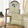 thumbnail image 3 of Happy Fall Hello Pumpkin Throw Pillow Covers Brown Grey Buffalo Plaid Polka Dots Pumpkin Maple Leaves Autumn Harvest Farmhouse Decorative Pillow Cover Set of 4 20x20 Inch Cushion Cover, 3 of 6