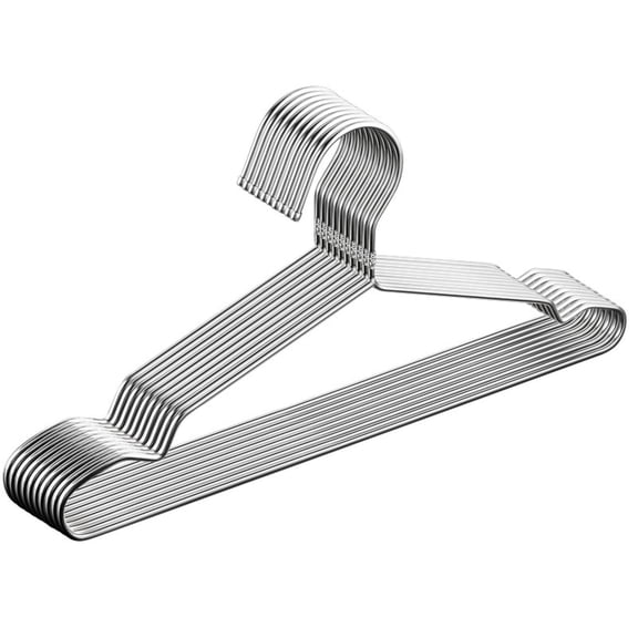 Heavy Duty Solid Metal Hangers Stainless Steel Clothes Hangers Skidproof For Adult Clothing