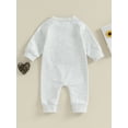 thumbnail image 4 of Cenuakty Baby Boy Rompers Long Sleeve Round Neck Letter Embroidery Jumpsuits Newborn Fall Clothes, 4 of 9