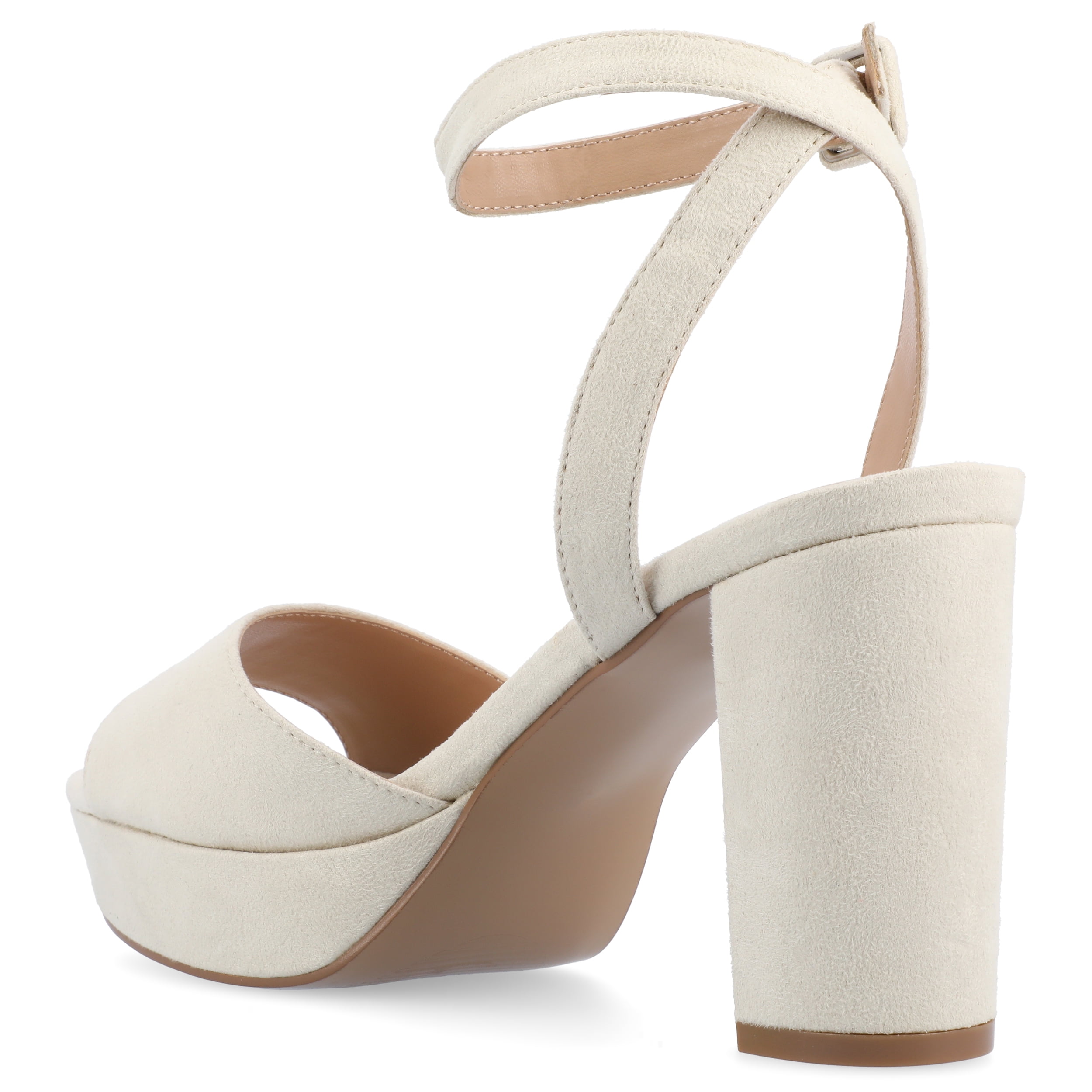 Journee Womens Nairri Vegan Leather Platform Heel Dress Sandals, Widths Available
