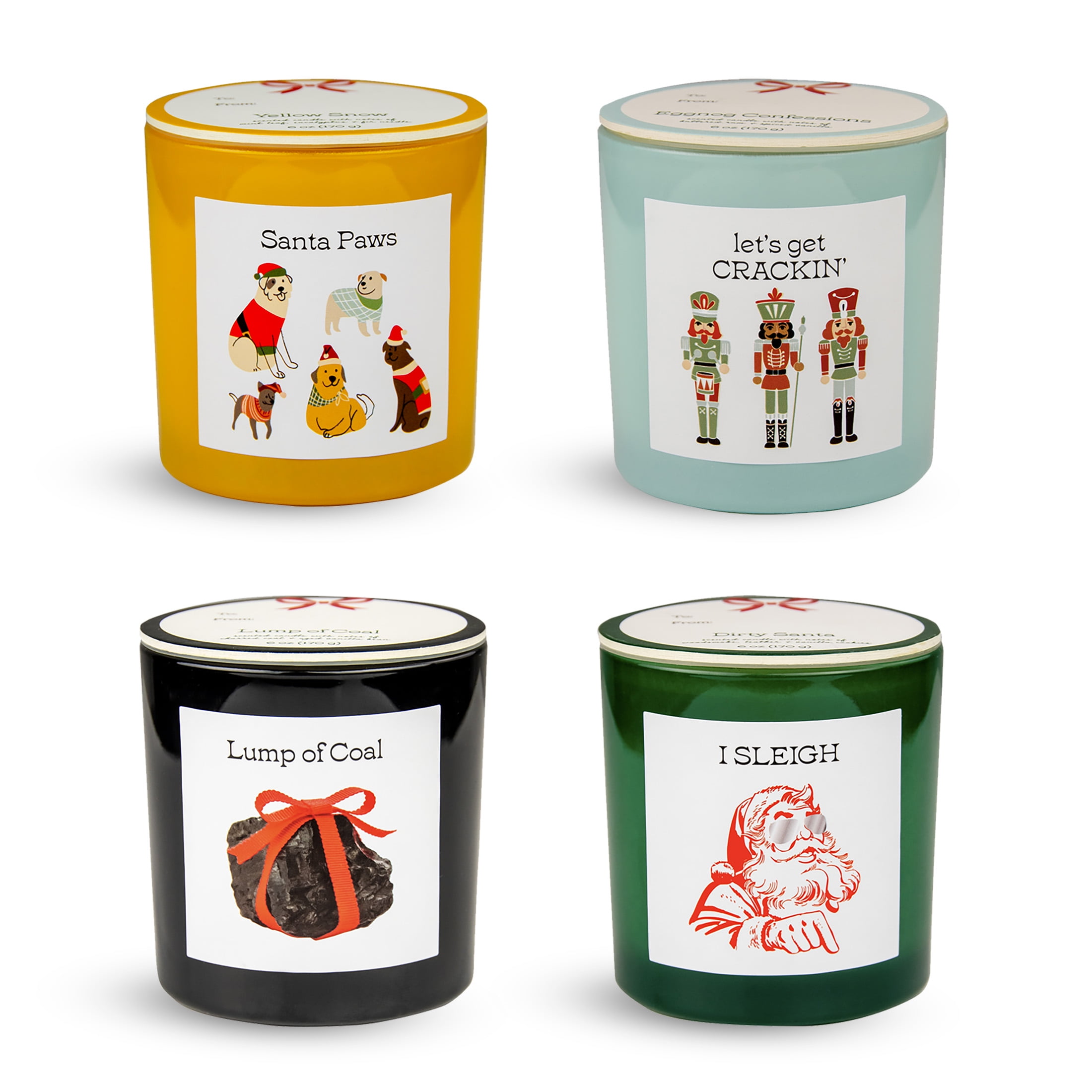 (2 pack) Mainstays Lump of Coal Scented Candle, Holiday Candle, 6 oz