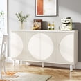 thumbnail image 4 of Tribesigns Buffet Cabinet Sideboard with Storage, 59.4-Inch Storage Cabinet Modern Sideboard Buffet Table with Doors for Living Room Kitchen Dining Room (White), 4 of 6