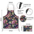 thumbnail image 3 of Pioneer Flower Floral Print Pattern Apron-Garden Aprons for Women with Pockets-Cotton Linen Waterproof Kitchen Cooking Gardening Aprons Adjustable for Kitchen,Cooking,BBQ and Salon 33x27 Inch, 3 of 7