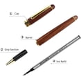 thumbnail image 2 of Luxury Walnut Ballpoint Pen Writing Set - Elegant Fancy Nice Gift Pen Set for Signature Executive Business Office Supplies - Gift Boxed with Extra Refills (Black) Ofspeizc WRST-331, 2 of 5