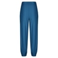 thumbnail image 4 of GigrtiJin 2025 Elastic High Waist Pants for Womens Casual Comfy Ankle Length Solid Color Loose Pants with Pockets, 4 of 5