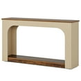 thumbnail image 2 of Resenkos Entryway Table, Console Sofa Table,55" Console Table, Wood Farmhouse 2-Tier Sofa Table with LED Lights, 2 of 3