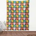 thumbnail image 4 of Fruit Fabric by the Yard, Vintage Style Inspired Colorful Depiction of Hand Drawn Like Apples, Decorative Upholstery Fabric for Sofas and Home Accents, Dark Grey and Multicolor by Ambesonne, 4 of 5