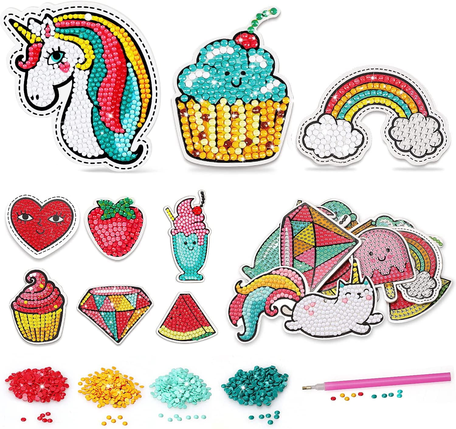 5D Diamond Painting Kits for Kids - Gem Art Kits for Kids 9-12 Girls - Magnet A