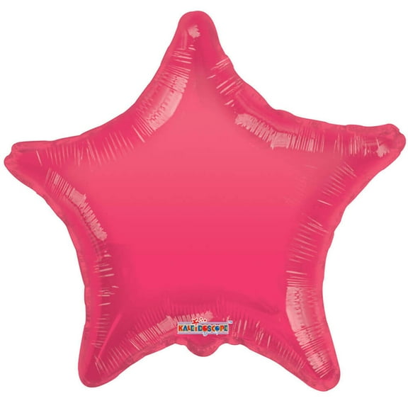 22 inch Kaleidoscope Star - Flamingo Pink Gellibean Plastic Balloons - Party Supplies Decorations