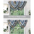 thumbnail image 5 of Waterfall Valances for Windows, Lake Farmhouse Kitchen Sheer Valance Curtains, Vintage Wood Grain Country Pastoral Rod Pocket Elegant Swag Valances for Living Room Bedroom, 47.2"x38.5", 2 Panel, 5 of 8