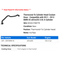 thumbnail image 2 of Thermostat To Cylinder Head Coolant Hose - Compatible with 2011 - 2013 BMW X5 xDrive35i 3.0L 6-Cylinder 2012, 2 of 2