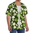 thumbnail image 2 of Kdxio Men's Hawaiian Shirt for Men Short Sleeve Shirt Green Fruit Summer Casual Holiday Beach Button Down T-Shirts, 2 of 5