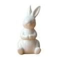 thumbnail image 1 of Ceramic Rabbit Figurine Miniature Easter Animal Bunny Statue Home Bookshelf Desk Decor Table Centerpiece Collection Gift - 4.8x9.5cm A: 4.8x9.5cm, 1 of 8