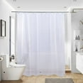 thumbnail image 2 of Cortina de ducha transparente VACUSHOP de EVA de 183 x 183 cm, repelente al agua y a prueba de moho para cabina de ducha de baño, cubo de agua 3D, 2 of 8