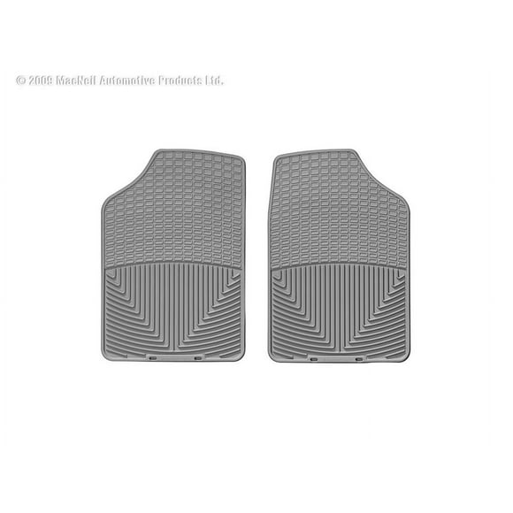 Weathertech Floor Mat W2GR All-Weather; Multi-Fit; Deeply Sculpted Channels; Gray; Thermoplastic Elastomer TPE; 2 Piece