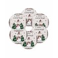 thumbnail image 7 of 13 Inch Round Placemats Set of 6, Christmas Snowman Non Slip Heat Insulation PP Table Mats, Xmas Tree Snowflake Burlap Winter Washable Place Mats for Kitchen Dining Party Table Decor, 7 of 7