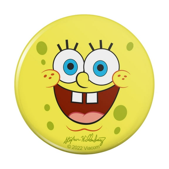 SpongeBob Goofy Smile Face Pinback Button Pin