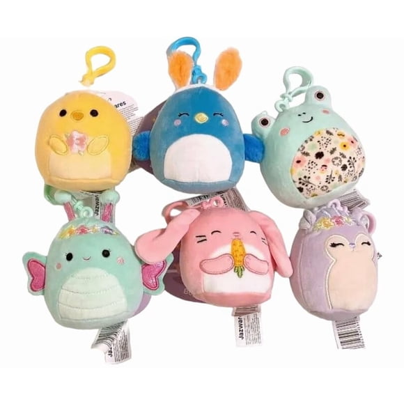 Juguete de peluche Squishmallows con clip de Pascua Reina the Butterfly
