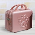 thumbnail image 6 of Mini Suitcase Case with Handle with Handle Portable hands Cartoon 14 inch Mini Luggage Case for Cosmetics Business Travel Shoes Rose, 6 of 8