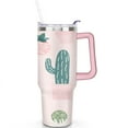 thumbnail image 2 of 40 OZ Cactus Tumbler Gifts for Women Men Birthday Travel Coffee Mug Gifts for Daughter Mom Best Friend Travelers Insulated Stainless Steel Cup with Handle, 2 of 7